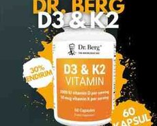 Dr. Berg D3 K2 Vitamin 60 kapsulu