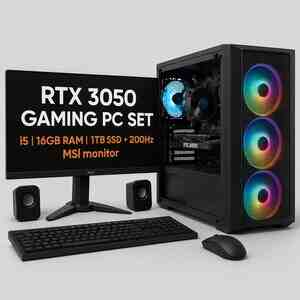 RTX 3050 Gaming PC SET i5, 16GB RAM, 1TB SSD + 200Hz MSI monitor RTX 3050 Gaming PC SET i5, 16GB RAM, 1TB SSD + 200Hz MSI monitor