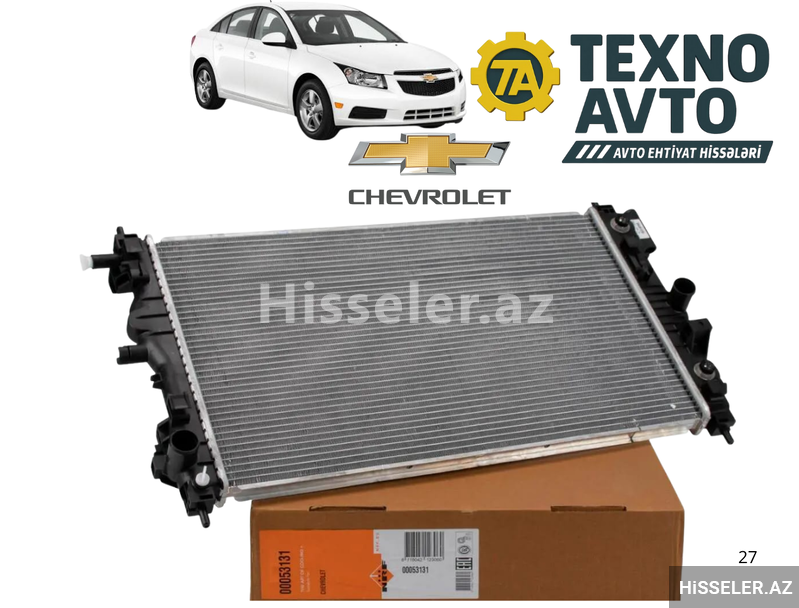 Chevrolet Cruze 2009-2015 2.0 Dizel - Su Radiator Chevrolet Cruze 2009-2015 2.0 Dizel - Su Radiator