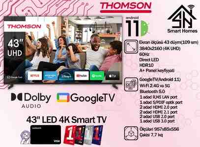 Televizor Thomson Smart TV 4K Google TV Black Televizor Thomson Smart TV 4K Google TV Black