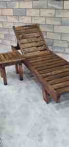 Taxta şezlonq Taxta şezlonq