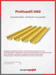 Profnastil H60 dam örtüyü Profnastil H60 dam örtüyü