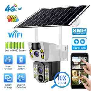 4G Tam simsiz Solar PTZ360 2 kamera 12MP, 4K 4G Tam simsiz Solar PTZ360 2 kamera 12MP, 4K