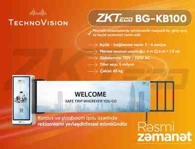 ZKTeco BG-KB100 Parking Barrier with LED Display ZKTeco BG-KB100 Parking Barrier with LED Display