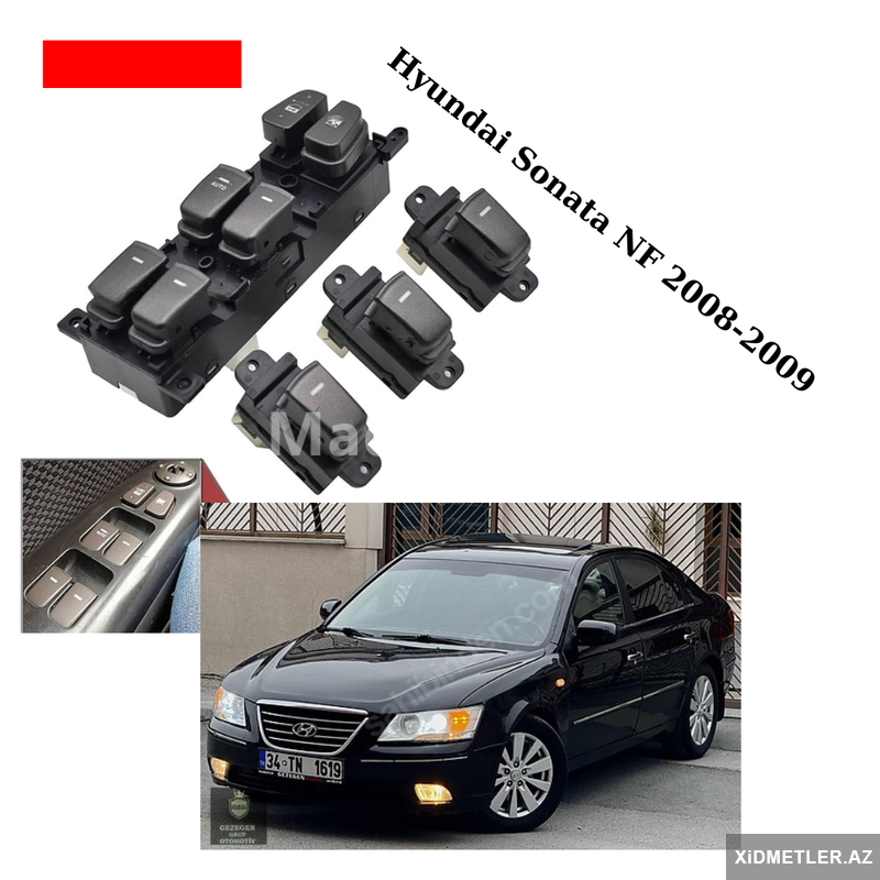 Hyundai sonata 2008 üçün şüşə qaldıran knopka blok satılır Hyundai sonata 2008 üçün şüşə qaldıran knopka blok satılır