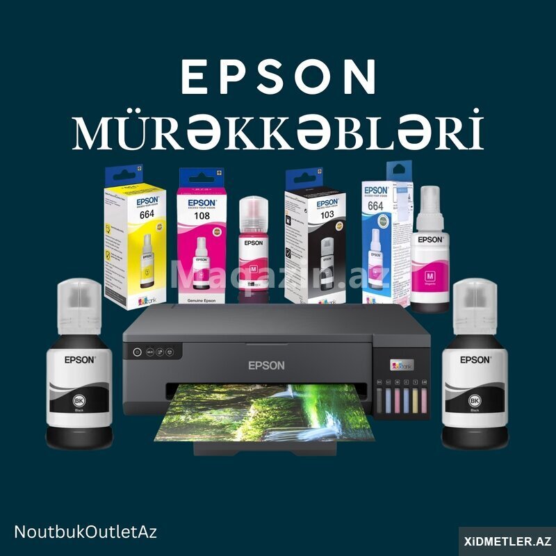 "Epson" printer boyaları kartric "Epson" printer boyaları kartric