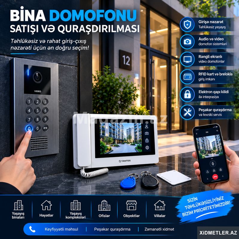 Bina domofon sistemi Endirimli Bina domofon sistemi Endirimli