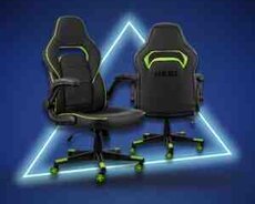 Oyun kreslosu KRESLO GAMING 2E CHAIR HEBI BKGREEN