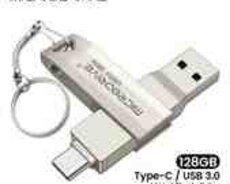 Type-C va USB 3.0 başlıqlı flaş drive