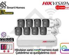 Hikvision gecə rəngli çəkiliş aparan səkkizli kamera dəsti