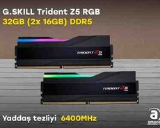 G.Skill 32GB RGB RAM DDR5 Trident Z5 6400MHz (2x 16GB) CL32 1.40V Dual Channel Kit Black