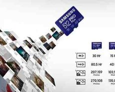 Micro SD Kart Samsung Pro Plus(128 GB, 256 GB, 512 GB)