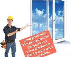 Plastik qapı və pəncərələrin sifarişi və təmiri