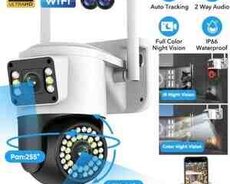 Simsiz WiFi ptz 2 kamera 360 6mp4K +64GB