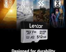 Lexar 512GB microSD card (Silver Plus)