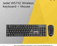 Bluetooth klaviatura Jedel WS732 Wireless Keyboard + Mouse