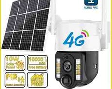 4G sim kartlı Solar PTZ 360 3MP2K +64GB