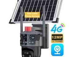 Simsiz 4G sim kartlı Solar ptz 2 kamera 360 8mp4K