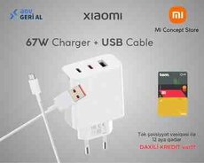 Orjinal Xiaomi Adapteri 67W Charger+ USB Cable