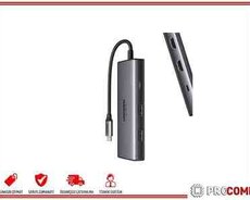 15852 UGREEN 6-in-1 Adapter USB Hub to 2x USB-A 3.0, USB-C 3.0, 2xHDMI, PD CM498
