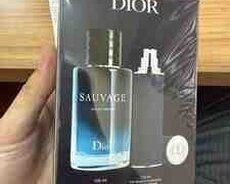 Ətir dəsti Dior sauvage edp 100ml+10ml travel spray