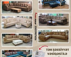 Künc divanlar Kreditlə | Tək şəxsiyyət vəsiqəsi ilə