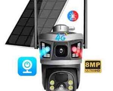 4G Sim kartlı Solar 360 FHD kamera 8MP4K+64GB