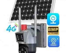 4G Sim kartlı Solar 360 FHD kamera 8MP+64GB