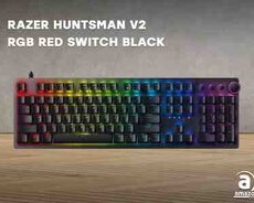 Oyun klaviaturası Razer Huntsman V2 RGB Red Switch Black  RZ03-03930700-R3R1