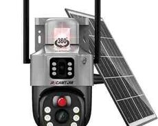 Simsiz 4G sim kartlı Solar ptz 2 kamera 360 8mp4K
