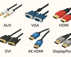 Audio/video kabelləri " Hdmi Vga Dvi Displayport"