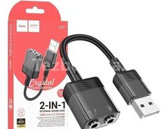 Ötürücü Hoco Ls 34 usb to aux Dual