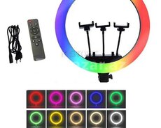 Круглая лампа Mj-56 (RGB и белый свет) 56см. Со штативом