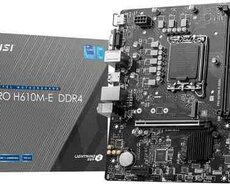MSI Pro H610M-E DDR4 Anakart | Intel 121314 gen dəstəyi