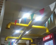Sənaye ventilyasiya boruları, müxtəlif ölçülərdə və rənglərdə təklif