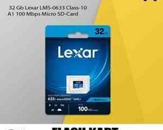 32GB Lexar LMS-0633 Class-10 A1 100 Mbps Micro SD-Card
