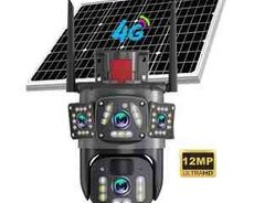 4G Sim kartlı Solar 360 FHD kamera 8MP, 4K+64GB