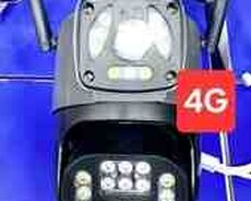 Simsiz 4G sim kartl ptz 2 kamera 360 8mp, 4K