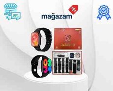 Smart saat HW9 Pro Max Red Dəst