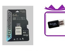Yaddaş karti Corsair 64 gb kart reader və Sd Adaptor hediyyə