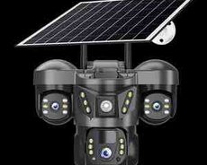 Simsiz 4G sim kartlı Solar ptz 3 kamera 360 8mp, 4K
