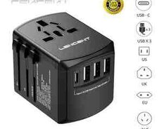 LENCENT International Travel Adapter with 2 USB Ports All-in-One