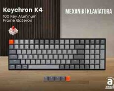 Keychron K4 Aluminum Frame Gateron Red RGB USB, Bluetooth Black (K4C1)