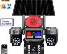 4G Tam simsiz Solar PTZ360 4 kamera 8MP, 4K+64gb