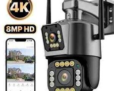 Wifi Simsiz PTZ360 2 kamera 8MP, 4K +64gb