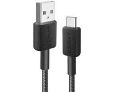 Anker USB-A to USB-C Black şarj kabeli