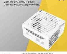 Qida bloku Gamers BR750 80+ Silver Gaming (White)