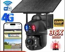 4G Tam simsiz Solar PTZ360 2 kamera 8MP, 4K+64gb