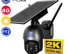 4G Tam simsiz Solar PTZ360 kamera 3MP, 2K+64gb