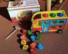 İnkişaf etdirən oyuncaq Knock the ball shaped bus